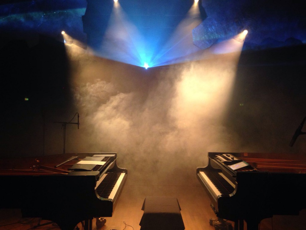 Two pianos ready to record Ralf Schmid´s PYANOOK.
