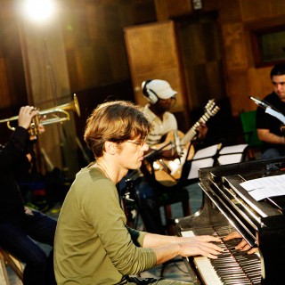 Ralf Schmid and Joo Kraus in Egrem 101 Studio, Havana, Cuba